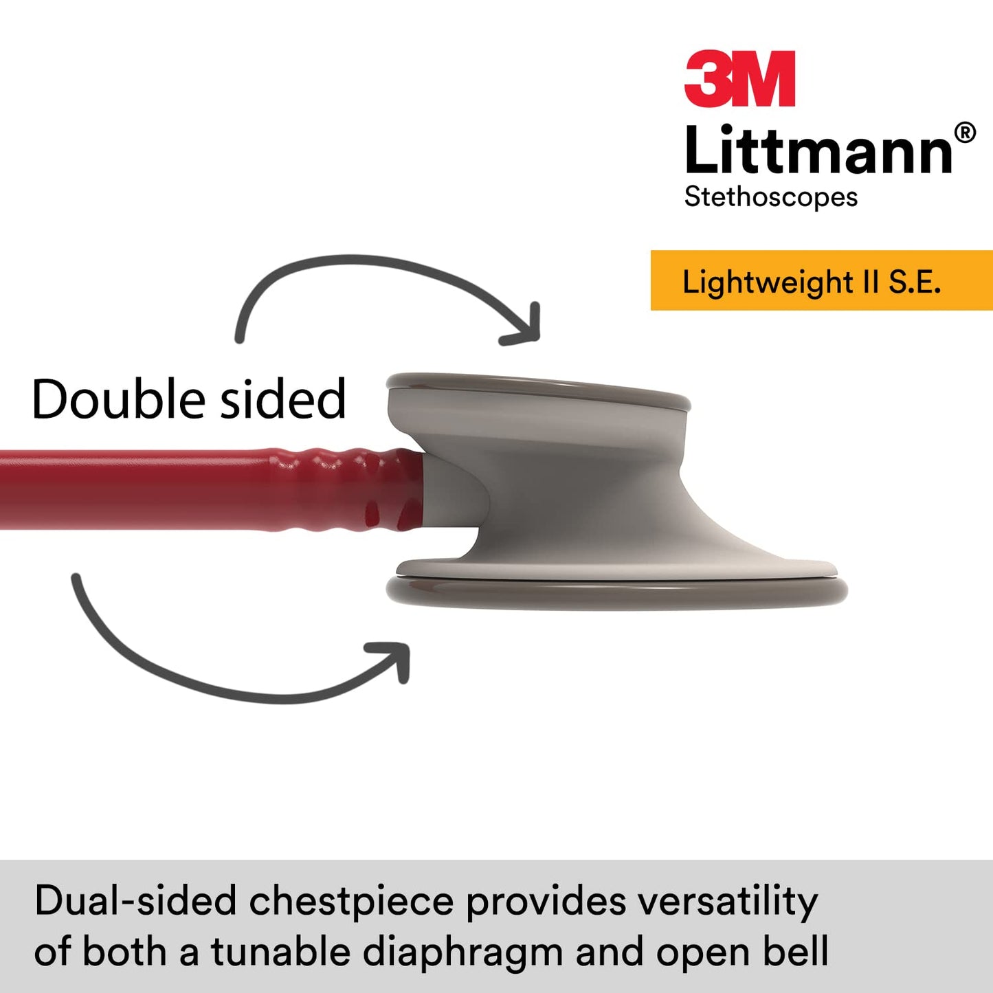 3M™ Littmann® Lightweight II S.E. Stethoscopes, Burgundy Tube, 28 in, 2451