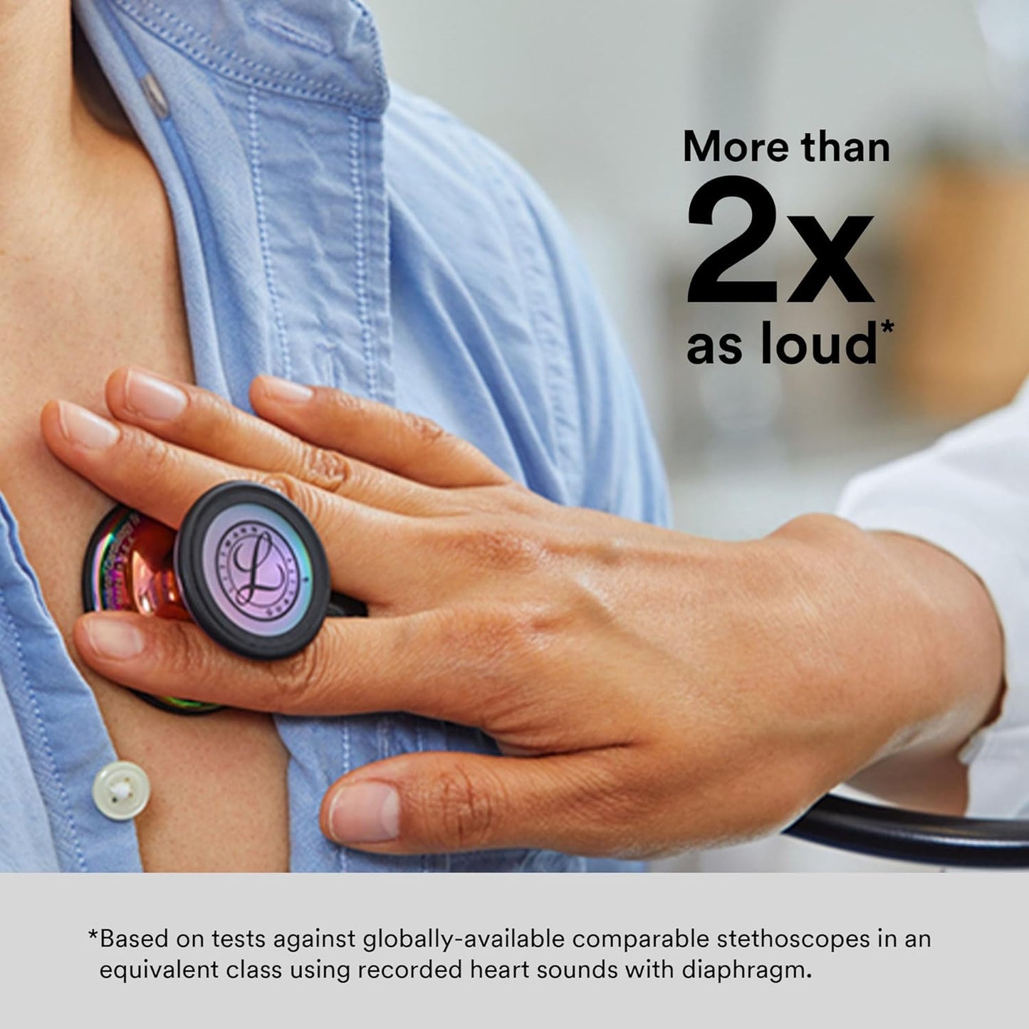 3M™ Littmann® Cardiology IV™ Stethoscope, Standard-Finish Chestpiece, Black Tube, 27 inch, 6152