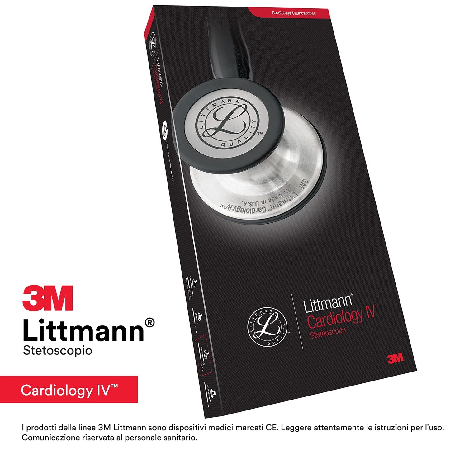 3M™ Littmann® Cardiology IV™ Diagnostic Stethoscope, High Polish Rainbow-Finish Chestpiece, Navy Tube,  Black Stem and Black Headset, 27 inch, 6242