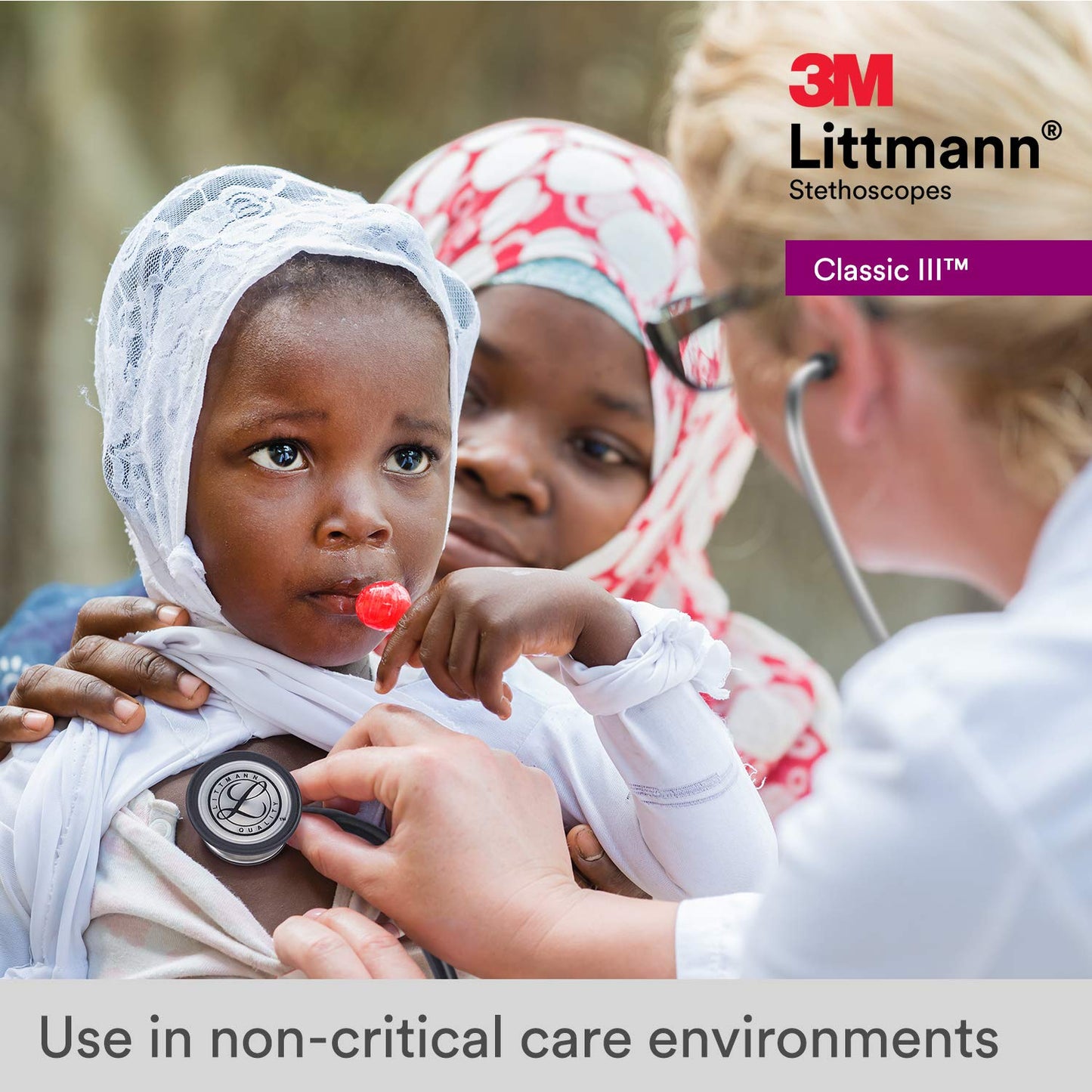 3M™ Littmann® Classic III™ Monitoring Stethoscope, Burgundy Tube, 27 in, 5627