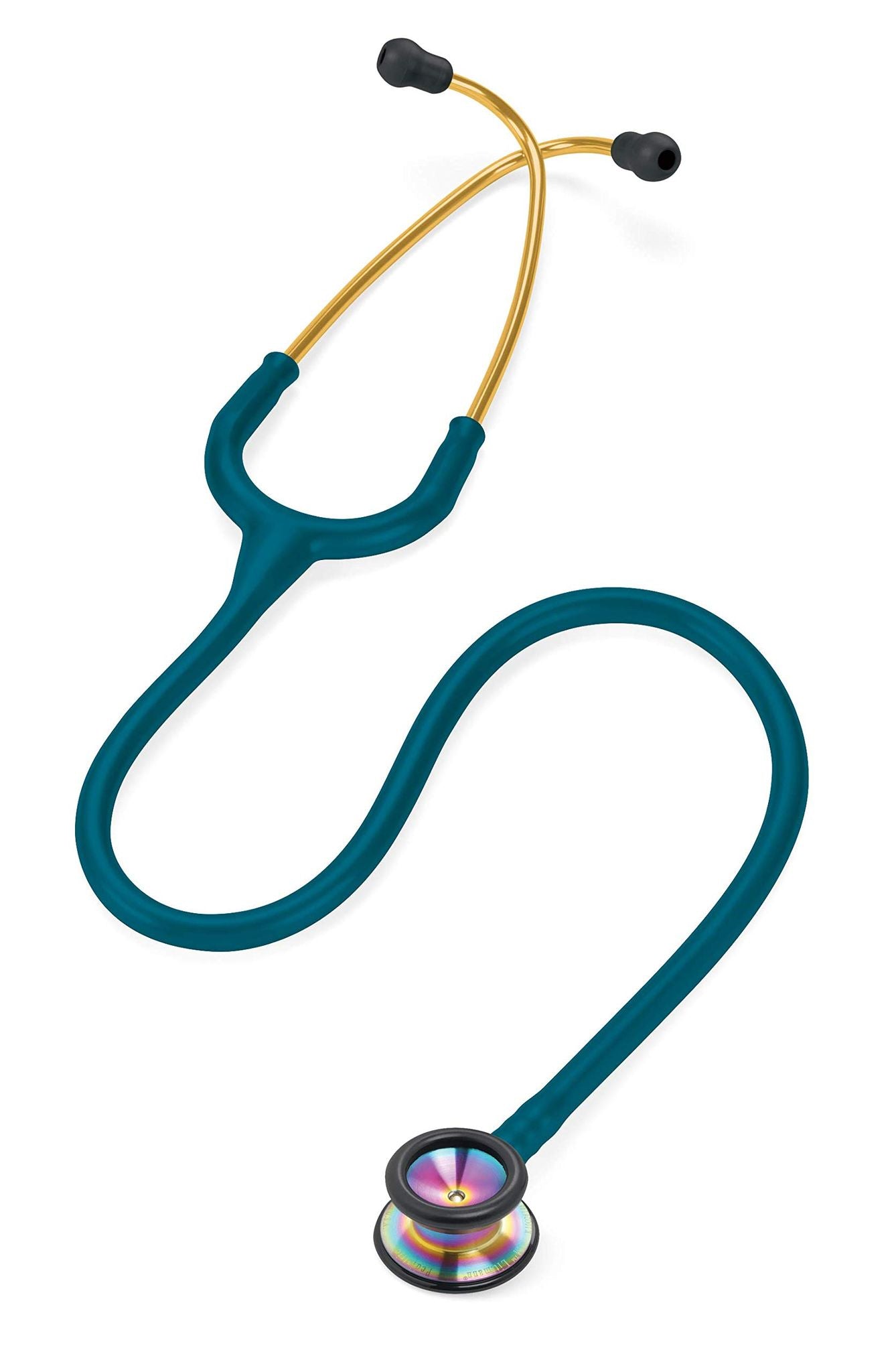 3M™ Littmann® Classic II Pediatric Stethoscope, Rainbow-finish Chestpiece, Caribbean Blue Tube, 28 in, 2153