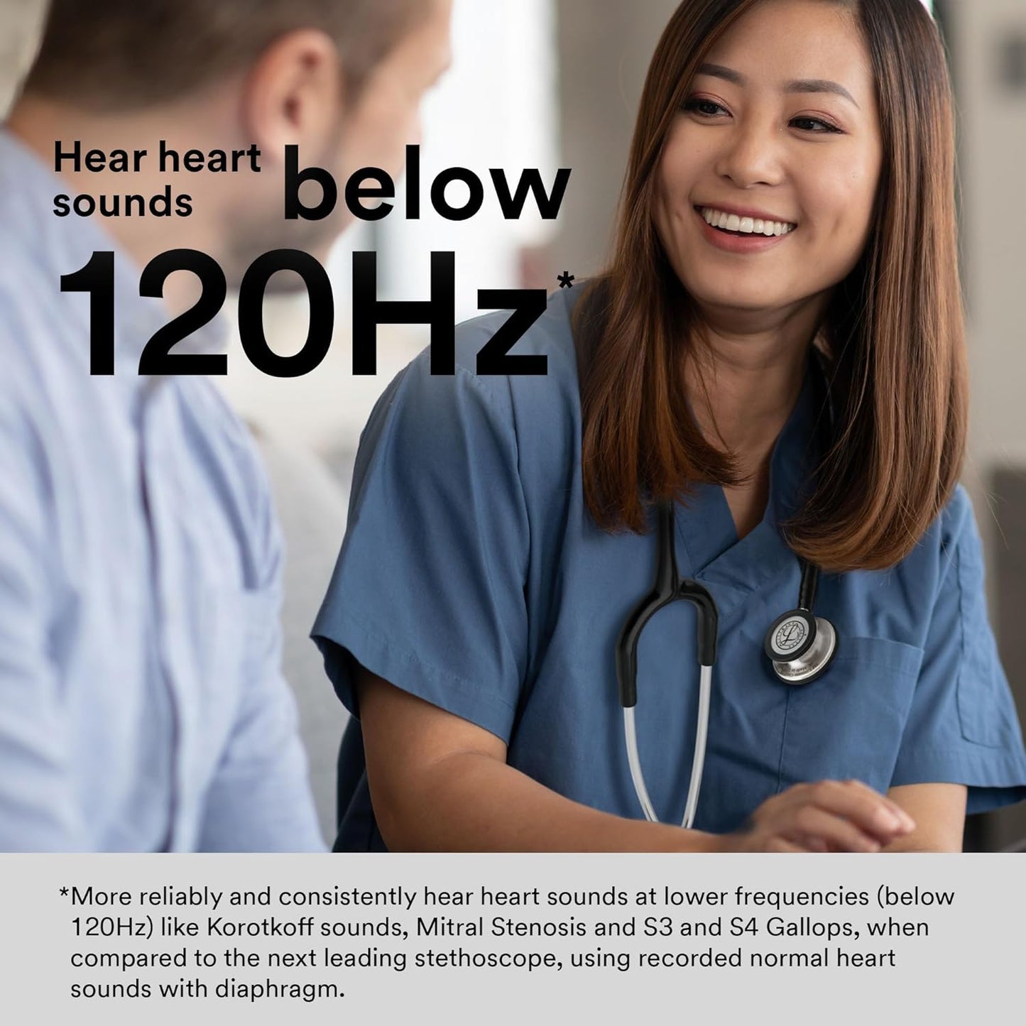 3M™ Littmann® Classic III™ Monitoring Stethoscope, Mirror Chestpiece, Plum Tube, Pink Stem and Smoke Headset, 27 in, 5960
