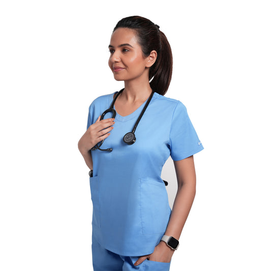 Scrubstory LivFresh Woman Scrub Sophia Top Classic-Ceil Blue