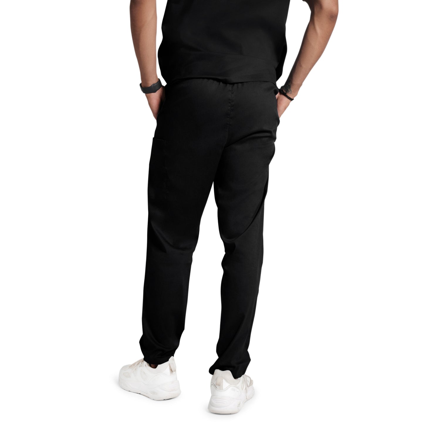 Scrubstory LivFresh Mens Scrub Bottom, Audere Classic Fit-Black