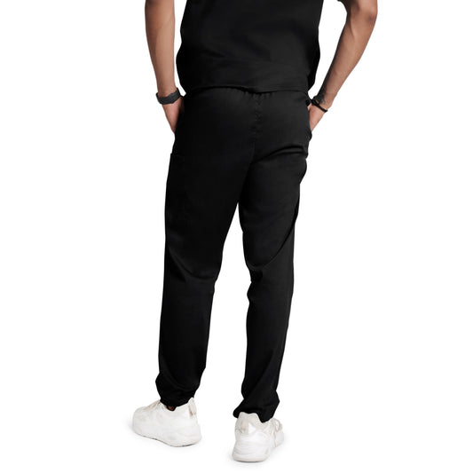 Scrubstory LivFresh Mens Scrub Bottom, Audere Classic Fit-Black