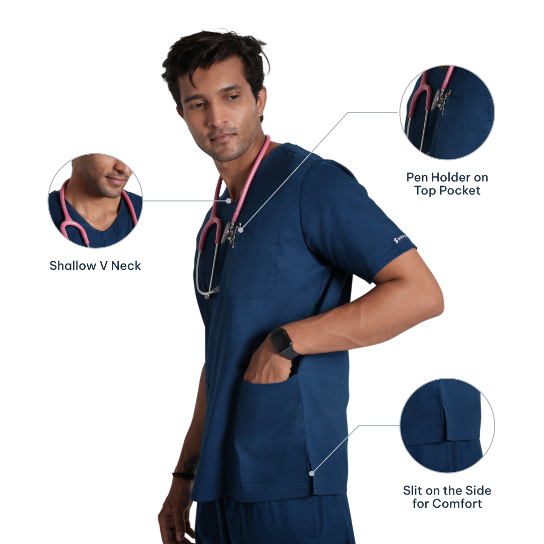 Scrubstory CloudFresh Men Half Sleeve Underscrub